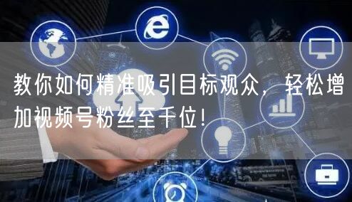 教你如何精准吸引目标观众,轻松增加视频号粉丝至千位!
