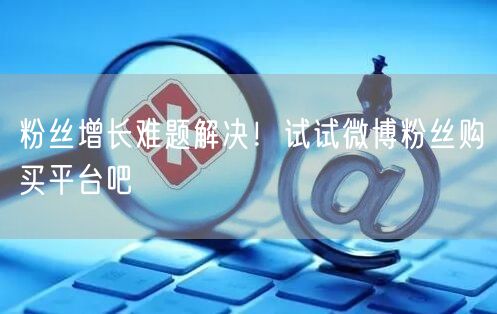 粉丝增长难题解决!试试微博粉丝购买平台吧