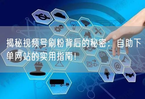 揭秘视频号刷粉背后的秘密：自助下单网站的实用指南！