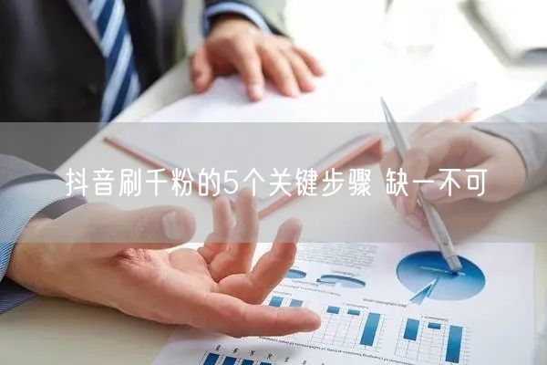 抖音刷千粉的5个关键步骤 缺一不可