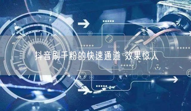 抖音刷千粉的快速通道 效果惊人