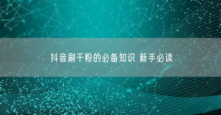 抖音刷千粉的必备知识 新手必读
