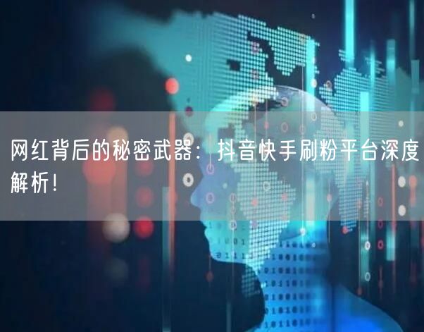 网红背后的秘密武器：抖音快手刷粉平台深度解析！