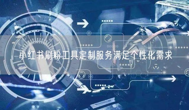 小红书刷粉工具定制服务满足个性化需求