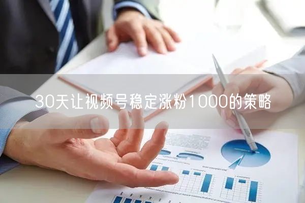 30天让视频号稳定涨粉1000的策略