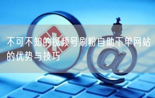 不可不知的视频号刷粉自助下单网站的优势与技巧